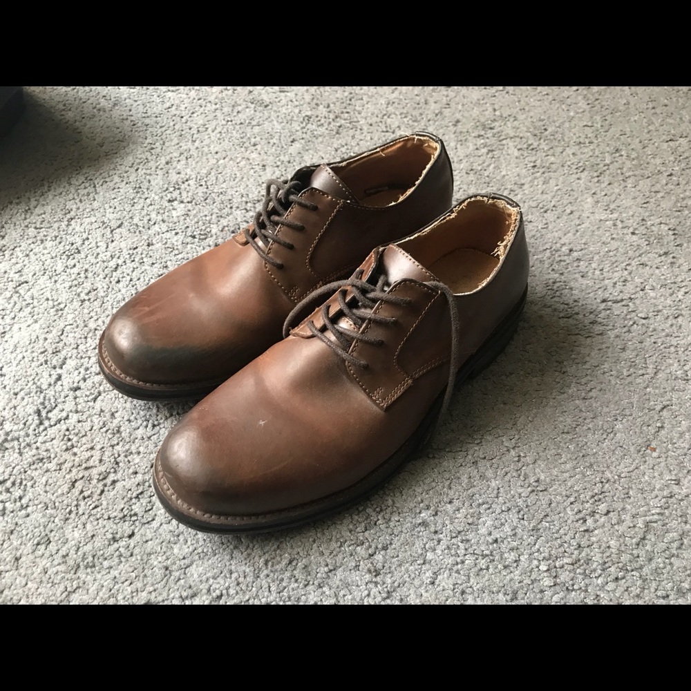 Brown shoes leather
